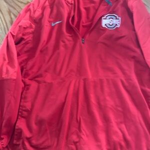 Nike Scarlet Quarter-Zip Jacket Ohio state 3/4 zip up